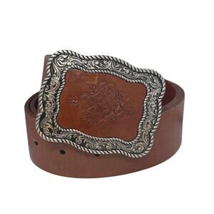 Vintage Liz Claiborne brown leather belt size small
